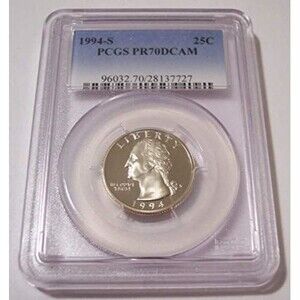 1994 S Clad Washington Quarter Proof PR70 DCAM PCGS
